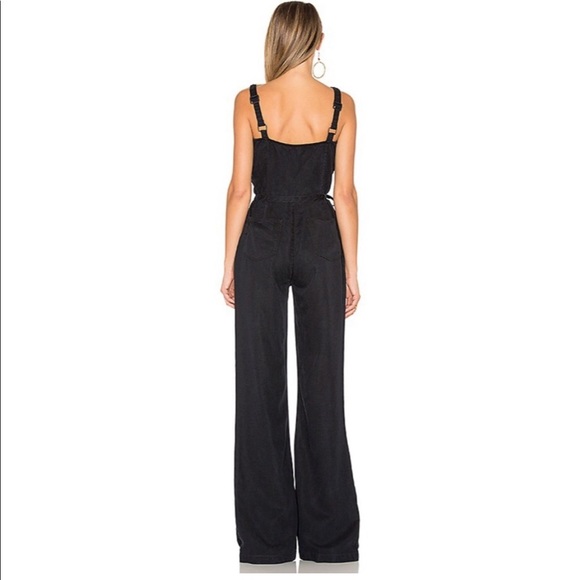 Paige Black Denim Jumpsuit - Picture 3 of 7